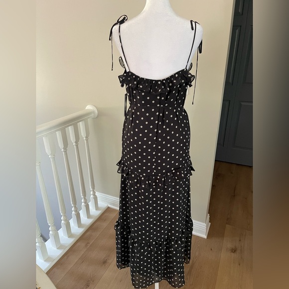 Julia Jordan Black and White Polka Dot Maxi Dress - Picture 5 of 10